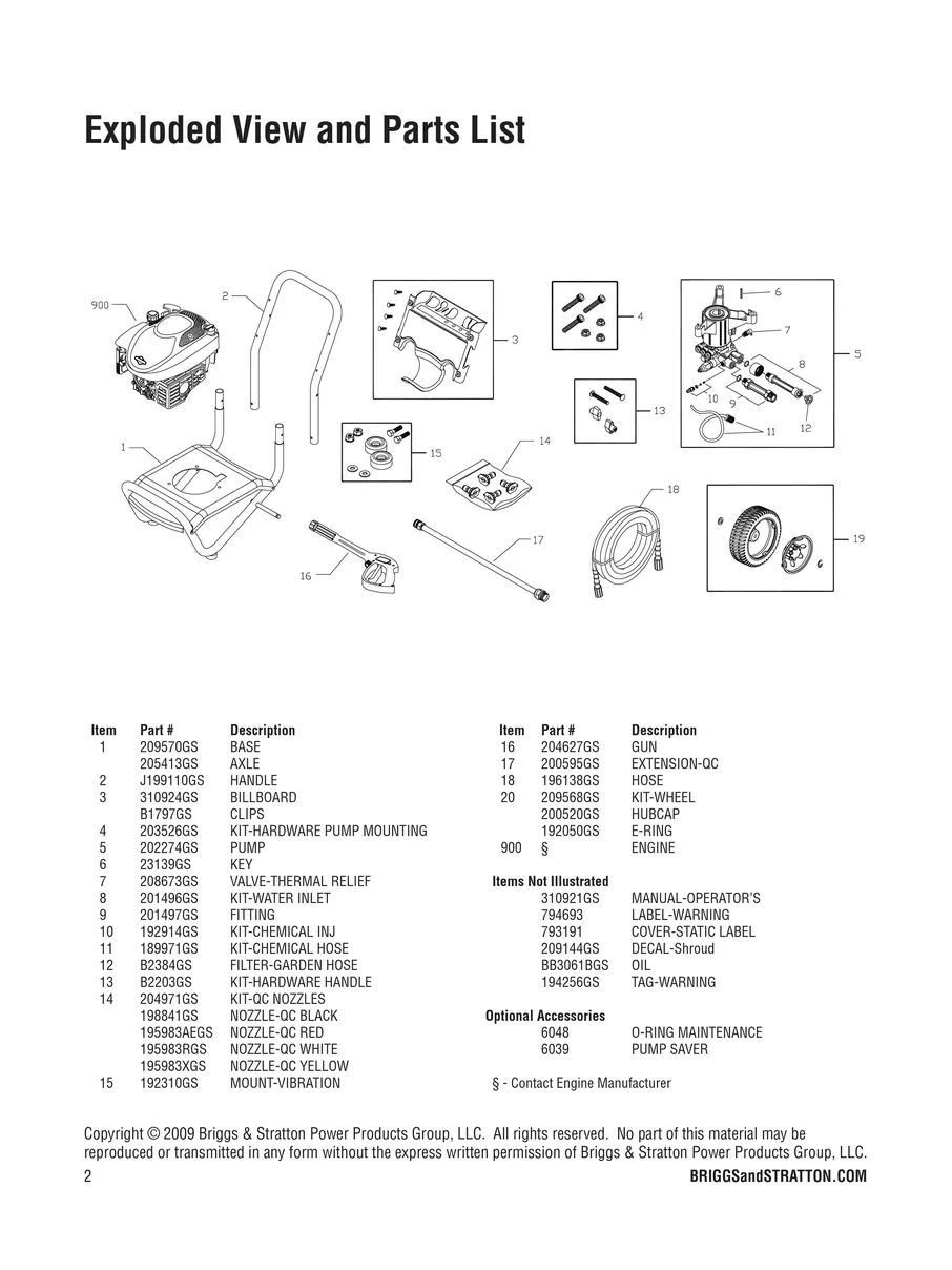 BRIGGS AND STRATTON, 020420-0, 2009, IPL.2